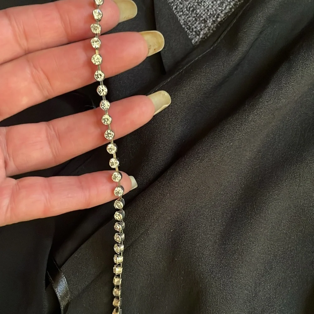 NWT Rhinestone Strap Crop Top - Picture 6 of 8